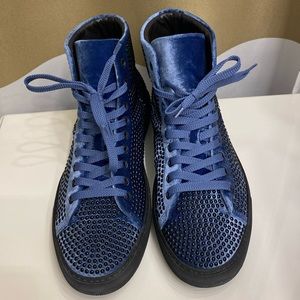 Donald Pliner Studded Velvet High Top Sneakers!
